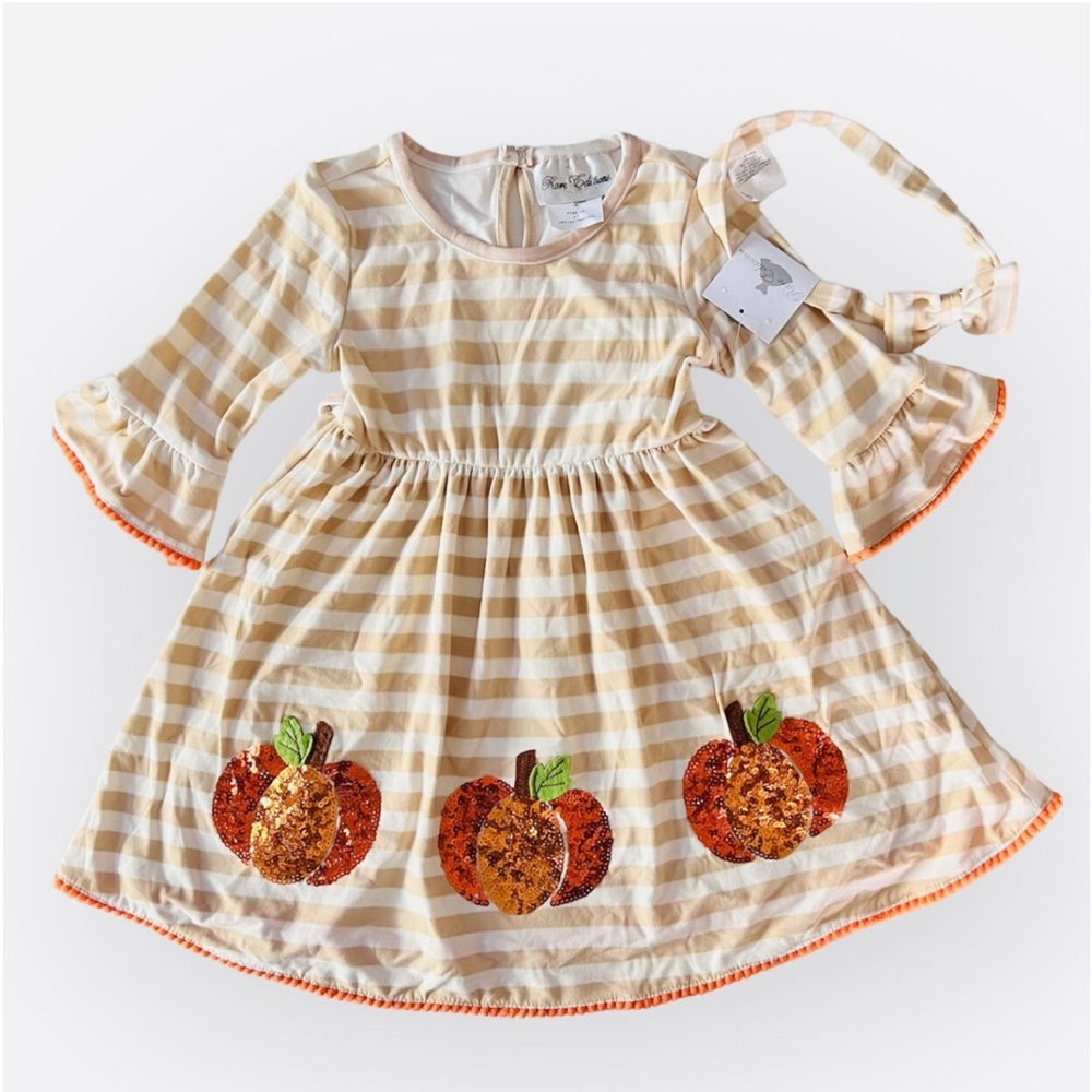 Rare Editions pumpkin dress and headband